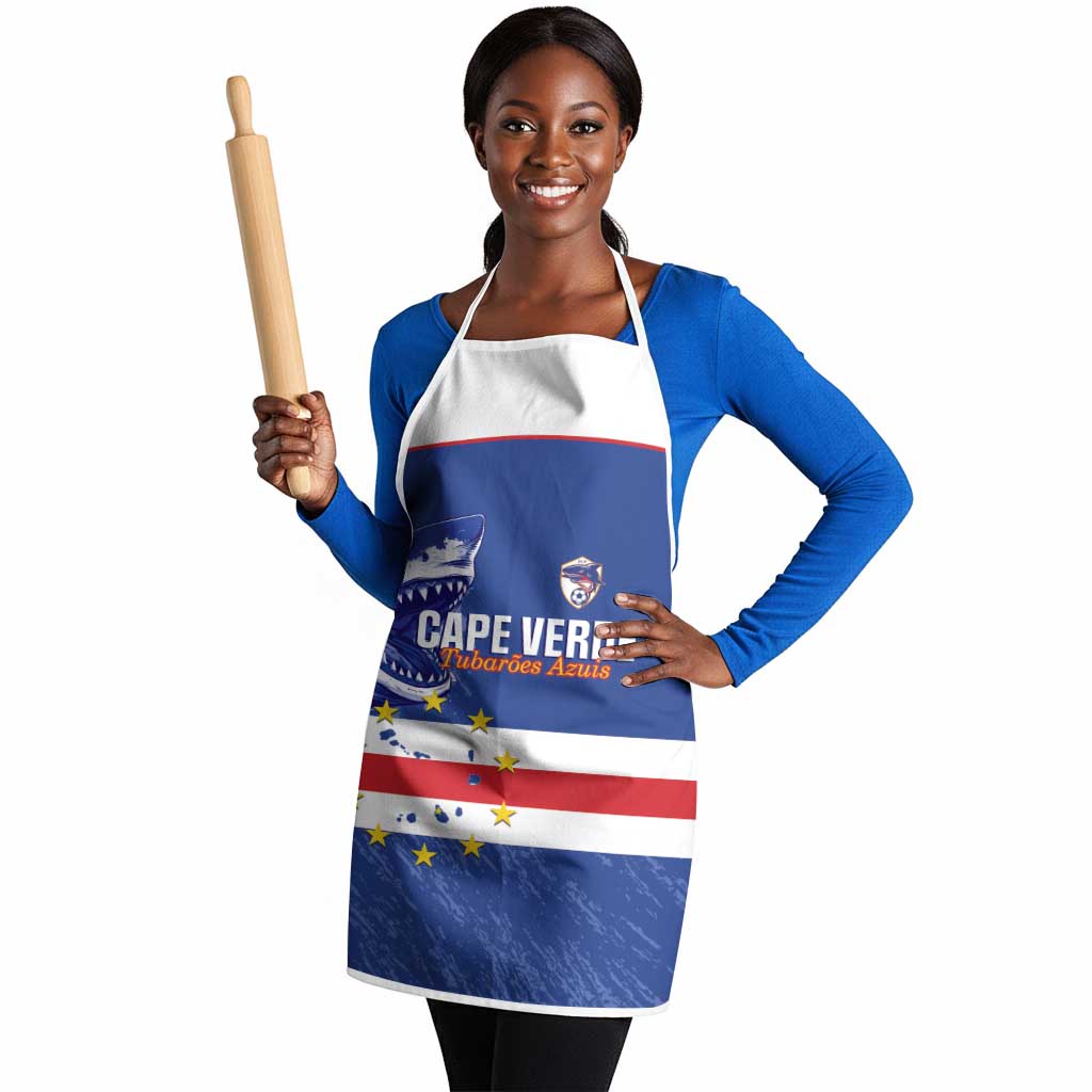 Cape Verde Football Apron Come On Tubaroes Azuis Shark