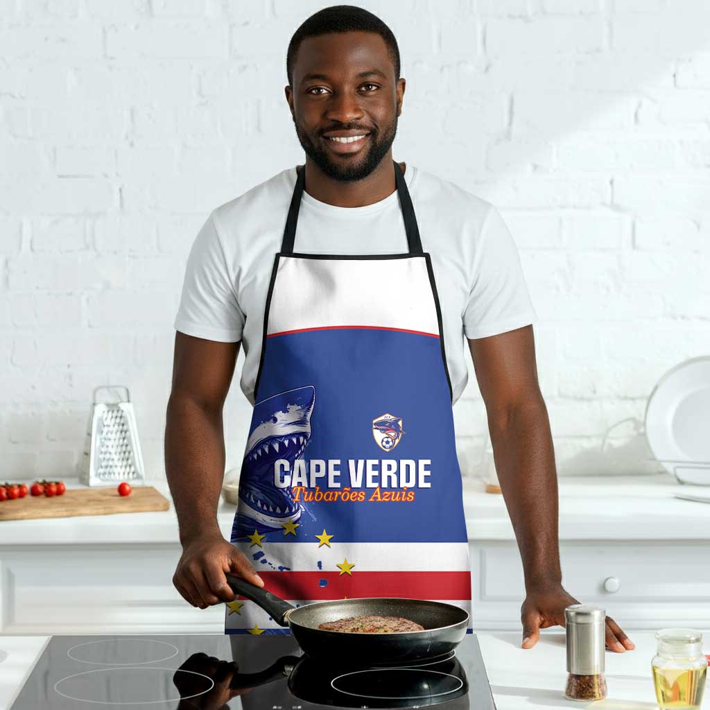 Cape Verde Football Apron Come On Tubaroes Azuis Shark