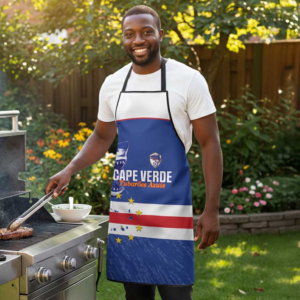 Cape Verde Football Apron Come On Tubaroes Azuis Shark
