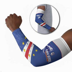 Cape Verde Football Custom Arm Sleeves Come On Tubaroes Azuis Shark