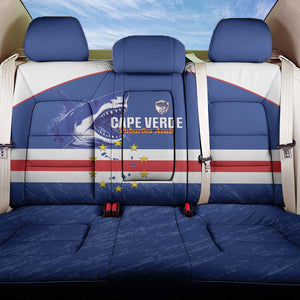 Cape Verde Football Back Car Seat Cover Come On Tubaroes Azuis Shark - African Pride