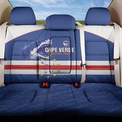 Cape Verde Football Back Car Seat Cover Come On Tubaroes Azuis Shark - African Pride