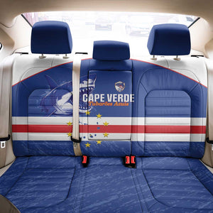 Cape Verde Football Back Car Seat Cover Come On Tubaroes Azuis Shark - African Pride