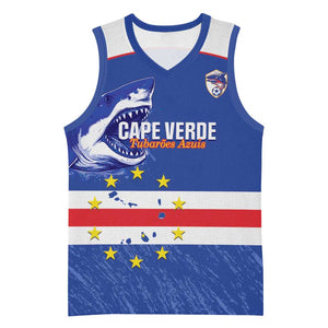 Cape Verde Football Custom Basketball Jersey Come On Tubaroes Azuis Shark - African Pride