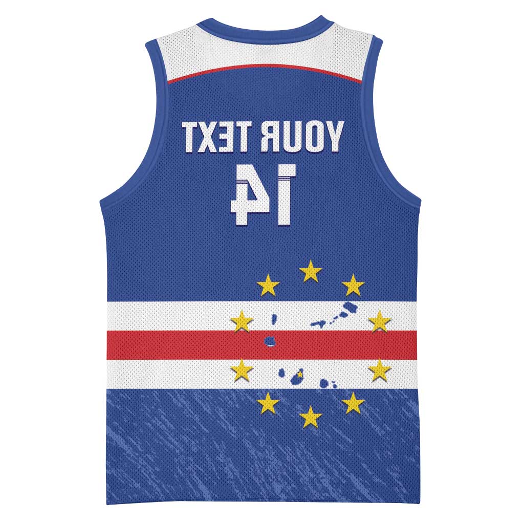 Cape Verde Football Custom Basketball Jersey Come On Tubaroes Azuis Shark - African Pride