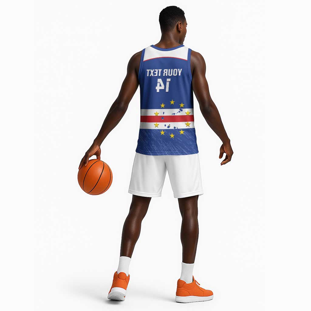Cape Verde Football Custom Basketball Jersey Come On Tubaroes Azuis Shark - African Pride