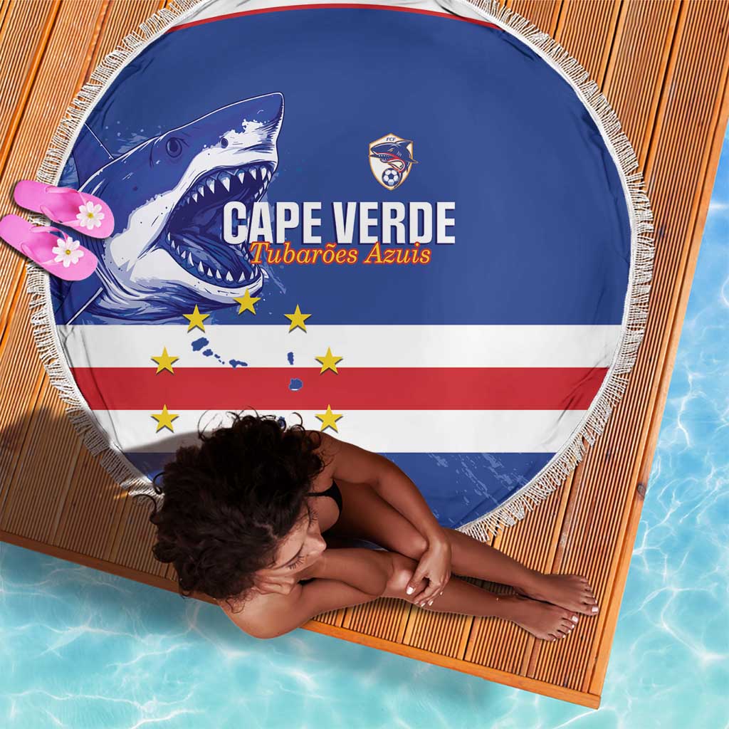 Cape Verde Football Beach Blanket Come On Tubaroes Azuis Shark - African Pride