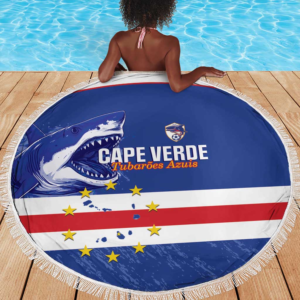 Cape Verde Football Beach Blanket Come On Tubaroes Azuis Shark - African Pride