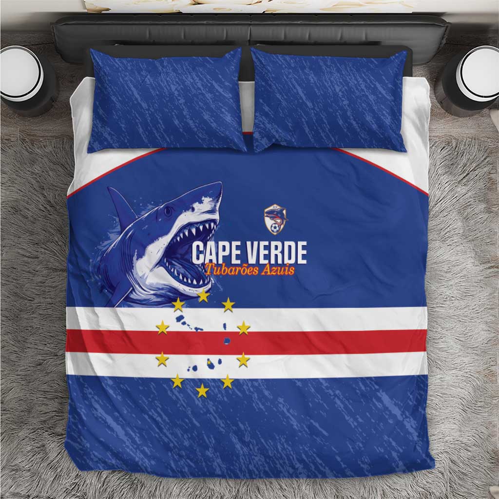 Cape Verde Football Bedding Set Come On Tubaroes Azuis Shark - African Pride