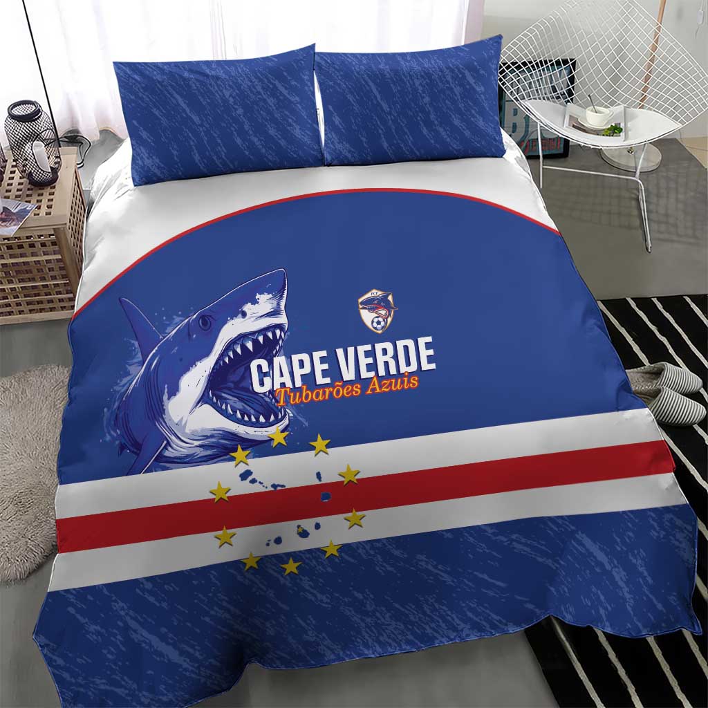 Cape Verde Football Bedding Set Come On Tubaroes Azuis Shark - African Pride