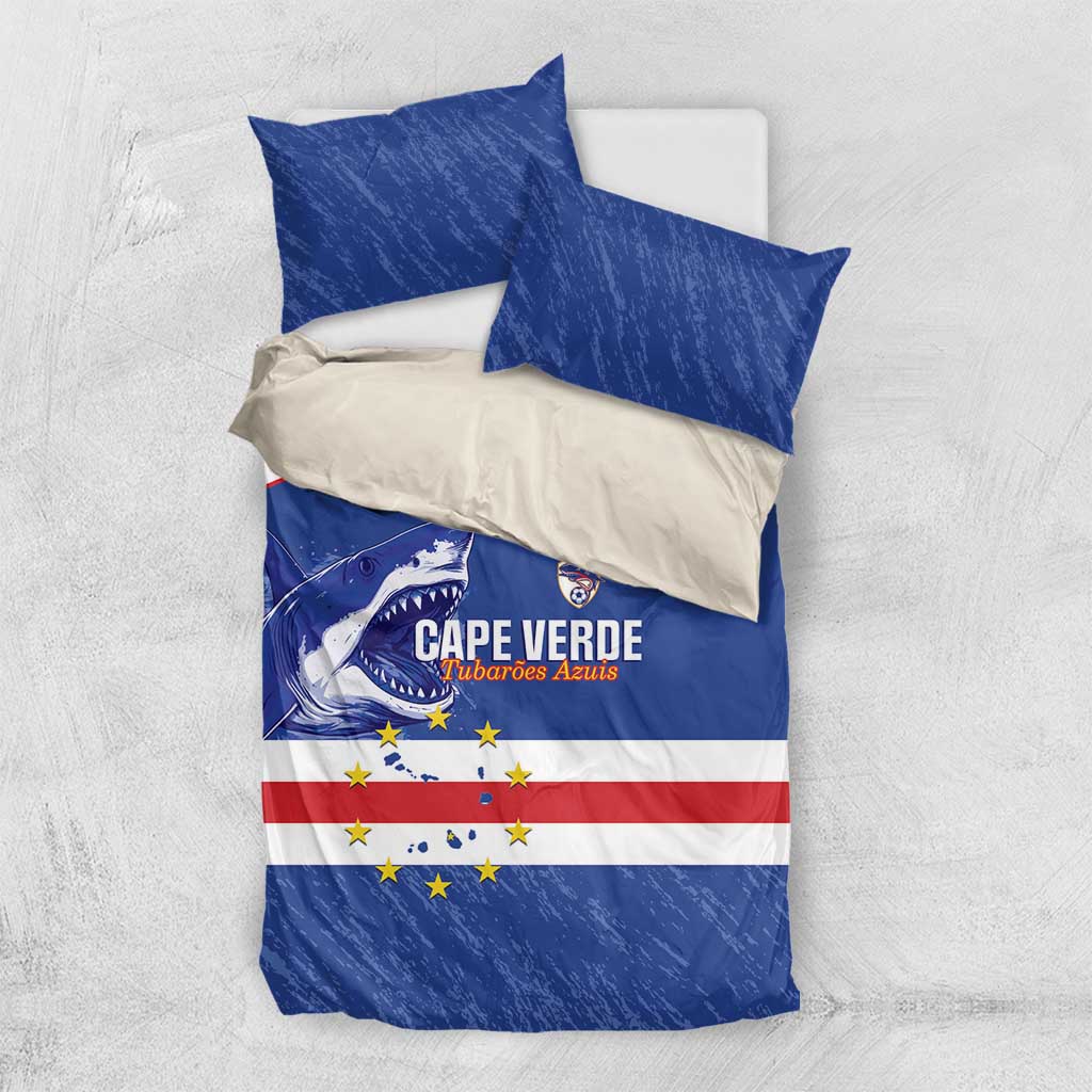 Cape Verde Football Bedding Set Come On Tubaroes Azuis Shark - African Pride