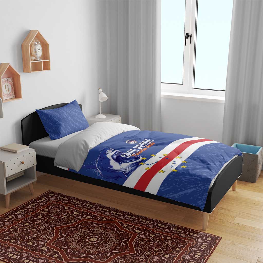 Cape Verde Football Bedding Set Come On Tubaroes Azuis Shark - African Pride