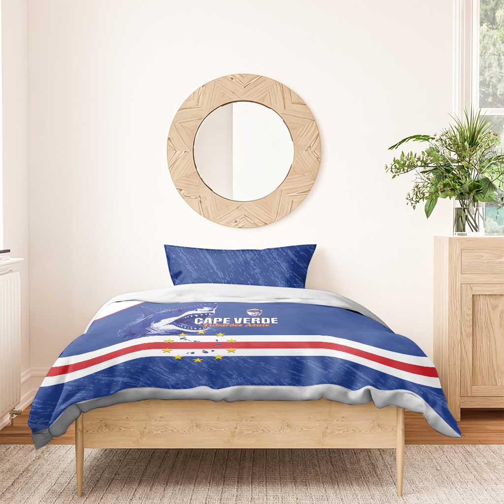 Cape Verde Football Bedding Set Come On Tubaroes Azuis Shark - African Pride