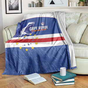 Cape Verde Football Blanket Come On Tubaroes Azuis Shark - African Pride