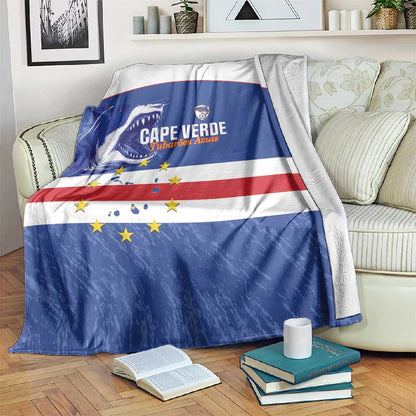 Cape Verde Football Blanket Come On Tubaroes Azuis Shark - African Pride