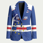 Cape Verde Football Custom Blazer Come On Tubaroes Azuis Shark