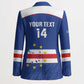 Cape Verde Football Custom Blazer Come On Tubaroes Azuis Shark