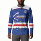 Cape Verde Football Custom Button Sweatshirt Come On Tubaroes Azuis Shark