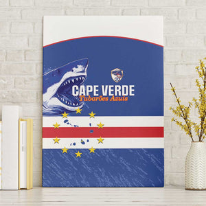 Cape Verde Football Canvas Wall Art Come On Tubaroes Azuis Shark - African Pride