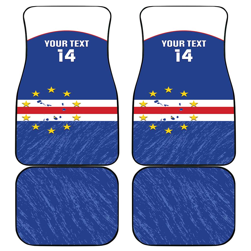 Cape Verde Football Custom Car Mats Come On Tubaroes Azuis Shark - African Pride