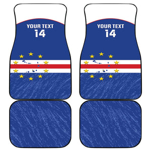 Cape Verde Football Custom Car Mats Come On Tubaroes Azuis Shark - African Pride