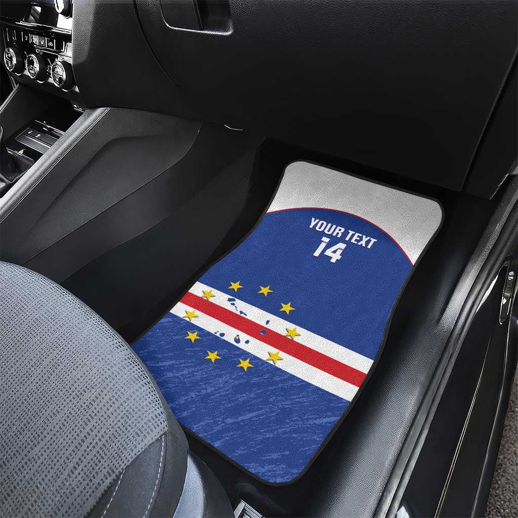 Cape Verde Football Custom Car Mats Come On Tubaroes Azuis Shark - African Pride