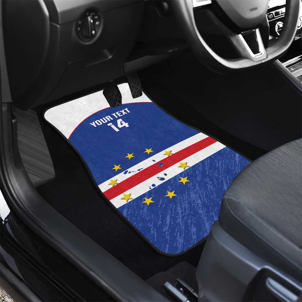 Cape Verde Football Custom Car Mats Come On Tubaroes Azuis Shark - African Pride