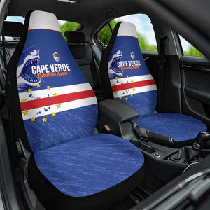 Cape Verde Football Car Seat Cover Come On Tubaroes Azuis Shark - African Pride