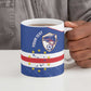 Cape Verde Football Custom Ceramic Mug Come On Tubaroes Azuis Shark