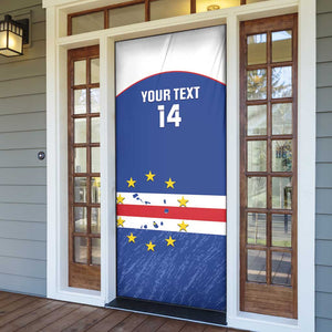 Cape Verde Football Custom Door Cover Come On Tubaroes Azuis Shark