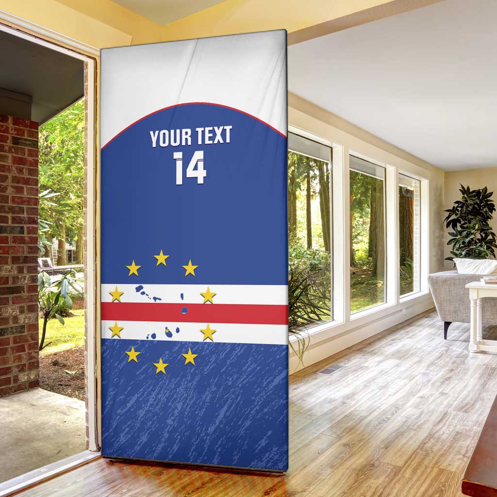 Cape Verde Football Custom Door Cover Come On Tubaroes Azuis Shark