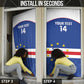 Cape Verde Football Custom Door Cover Come On Tubaroes Azuis Shark