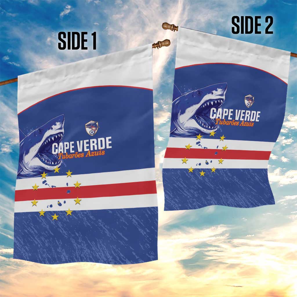Cape Verde Football Garden Flag Come On Tubaroes Azuis Shark - African Pride