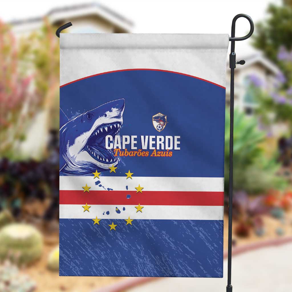 Cape Verde Football Garden Flag Come On Tubaroes Azuis Shark - African Pride