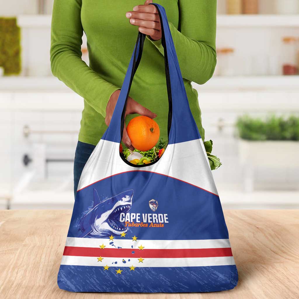 Cape Verde Football Grocery Bag Come On Tubaroes Azuis Shark - African Pride