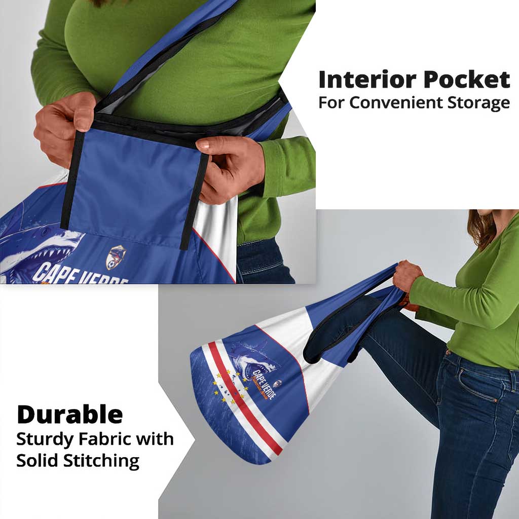 Cape Verde Football Grocery Bag Come On Tubaroes Azuis Shark - African Pride