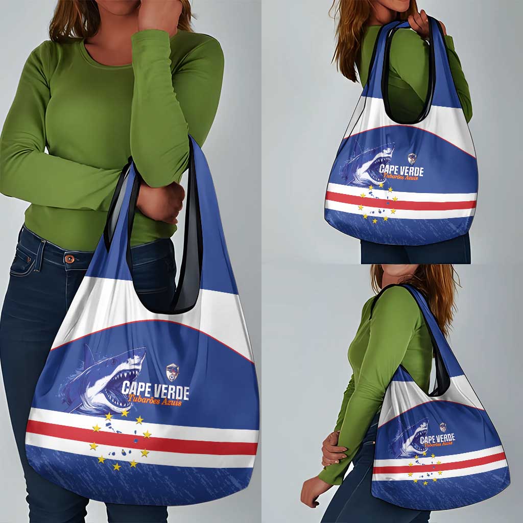 Cape Verde Football Grocery Bag Come On Tubaroes Azuis Shark - African Pride