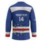 Cape Verde Football Custom Hockey Jersey Come On Tubaroes Azuis Shark