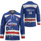 Cape Verde Football Custom Hockey Jersey Come On Tubaroes Azuis Shark