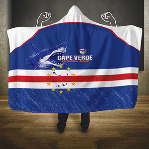 Cape Verde Football Hooded Blanket Come On Tubaroes Azuis Shark - African Pride