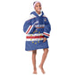 Cape Verde Football Custom Kid Wearable Blanket Hoodie Come On Tubaroes Azuis Shark - African Pride