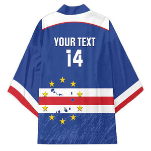 Cape Verde Football Custom Kimono Come On Tubaroes Azuis Shark