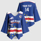 Cape Verde Football Custom Kimono Sleeve Blouse Come On Tubaroes Azuis Shark