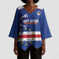 Cape Verde Football Custom Kimono Sleeve Blouse Come On Tubaroes Azuis Shark