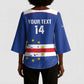 Cape Verde Football Custom Kimono Sleeve Blouse Come On Tubaroes Azuis Shark
