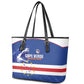 Cape Verde Football Leather Tote Bag Come On Tubaroes Azuis Shark - African Pride