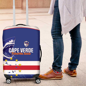 Cape Verde Football Luggage Cover Come On Tubaroes Azuis Shark - African Pride