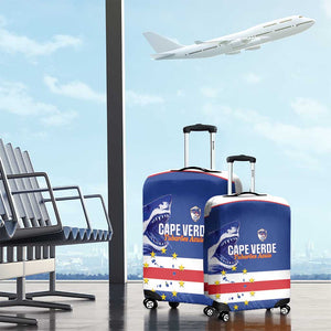 Cape Verde Football Luggage Cover Come On Tubaroes Azuis Shark - African Pride