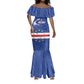 Cape Verde Football Custom Mermaid Dress Come On Tubaroes Azuis Shark - African Pride