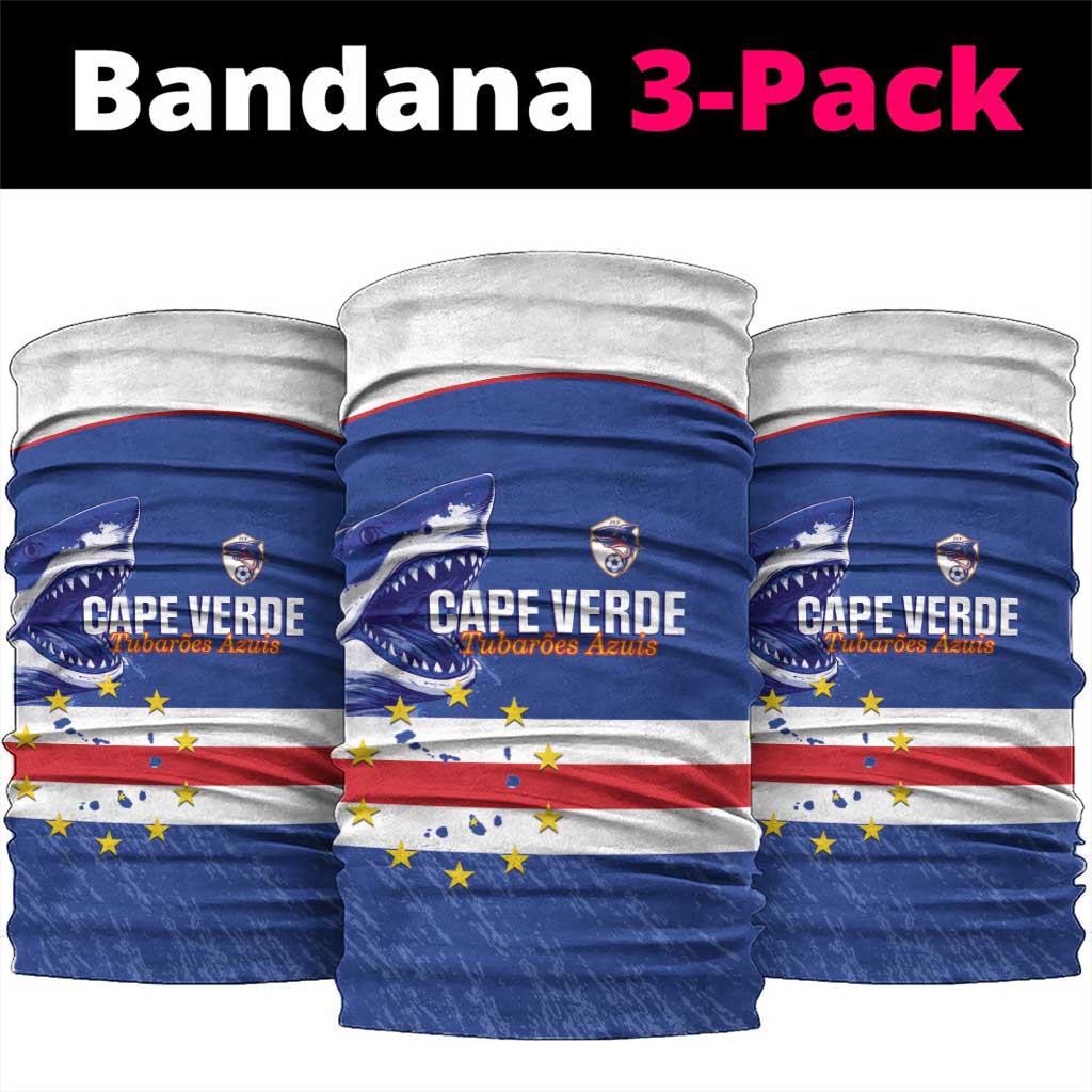 Cape Verde Football Neck Gaiter Come On Tubaroes Azuis Shark - African Pride